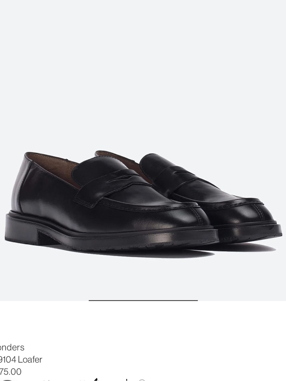 Women's Black Leather Penny Loafers